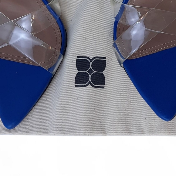 BCBGMaxAzria Daryl Clear Stiletto Sandal Heel Pump Point Blue Transparent BCBG 7 - Picture 7 of 10